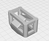 3D printing model of a simple geometric structure resembling a frame on a grid background, suitable for beginners in the curriculum using The Virtual Foundry's Classroom Project Kits.