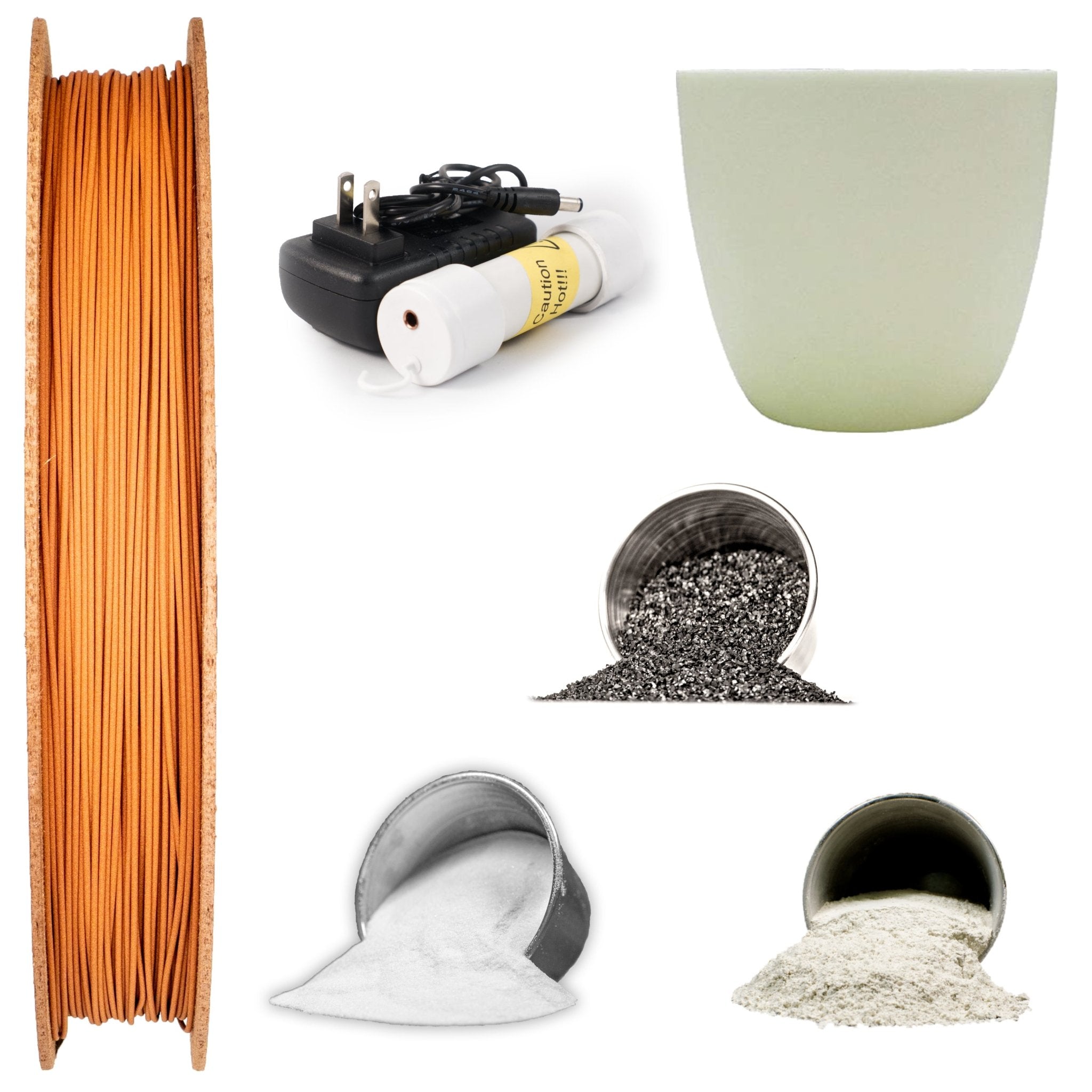Copper Filamet Print and Sinter Kit contents
