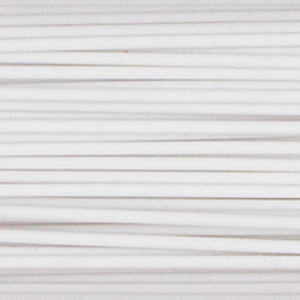 A close up image of a white Glass Filamet™ Sample wire from The Virtual Foundry.