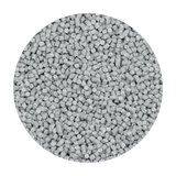 A circle of gray pebbles created using the Virtual Foundry Stainless Steel 316L Filamet™ on a black background.