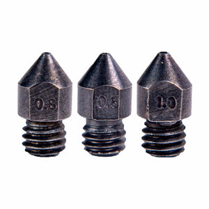 Nozzle - MK8 Hardened Steel 0.6/0.8/1.0mm - The Virtual Foundry